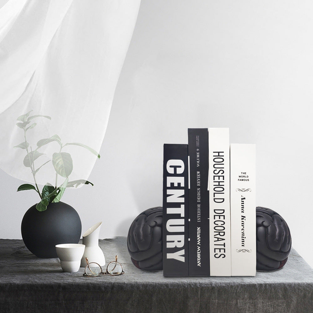 Book Brain Resin Crafted Office Decoration