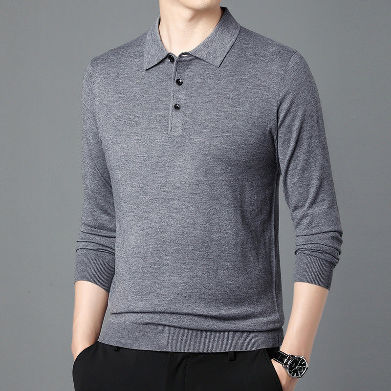New Winter Mens Polo-Neck Knitted Sweater