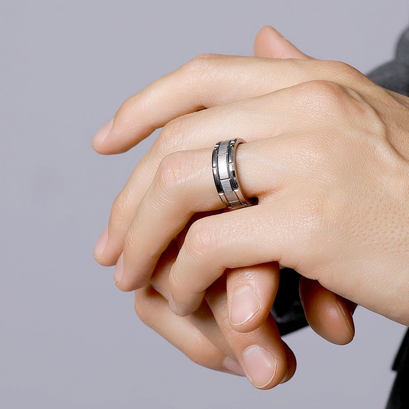 Fashionable  Minimalist  And Trendy Tungsten Steel Ring