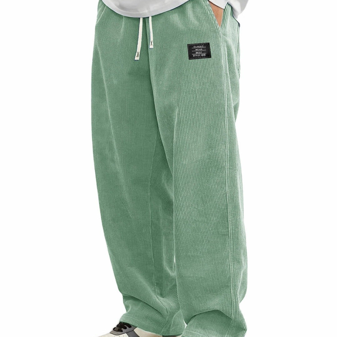 Mens Relaxed-fit Corduroy Casual Pants