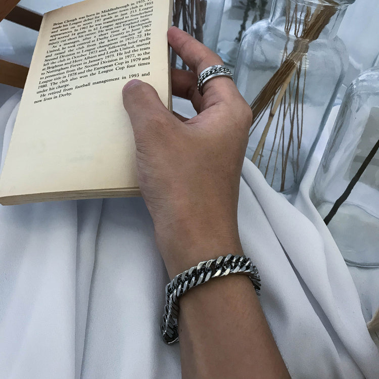 19 Studio Korea Ins Korean Version Of Simple Couple Jewelry Bracelet Snake Bone Chain Metal Titanium Steel Bracelet Men And Women