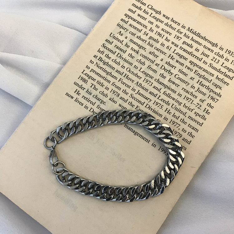 19 Studio Korea Ins Korean Version Of Simple Couple Jewelry Bracelet Snake Bone Chain Metal Titanium Steel Bracelet Men And Women
