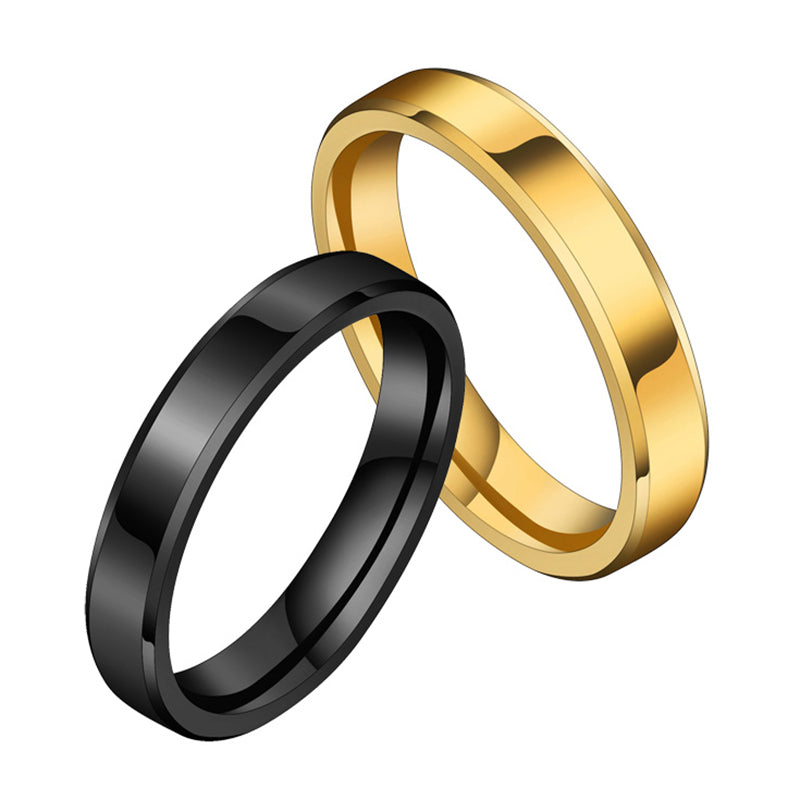Stainless Steel Ring for unisex Fashion Gold Color Finger Rings Wedding Band Jewelry Gift