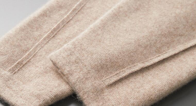 Fall Winter Men Solid Color Cashmere Pants