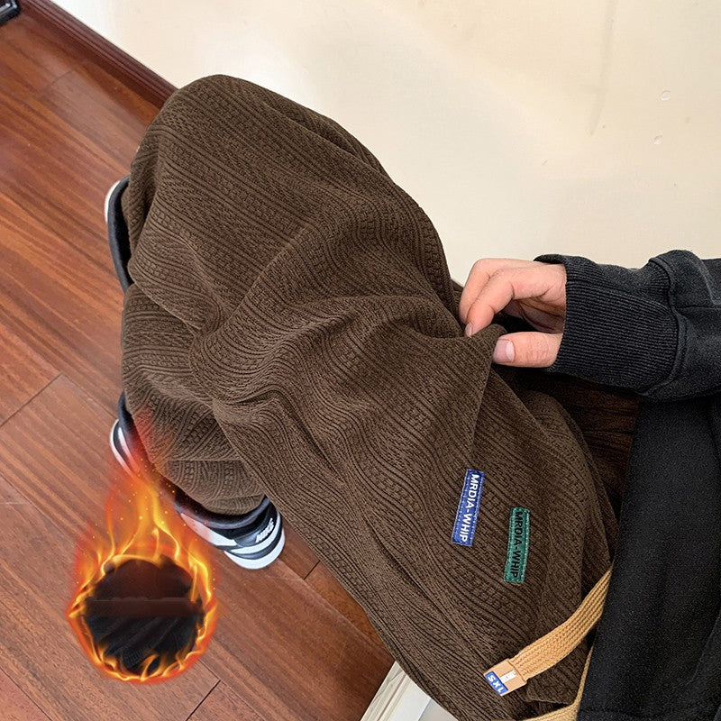 Mens Plush Warm Pants For Winter Thermal Loungewear With Soft Plush Lining And Stretchy Fabric