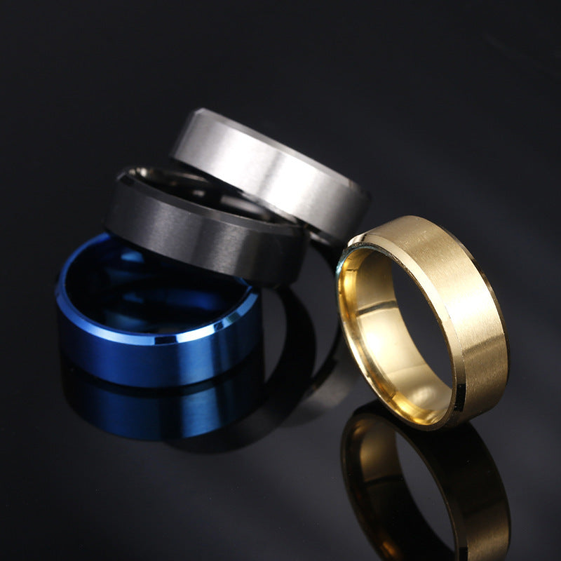 Men's Stainless Steel Matte Ring