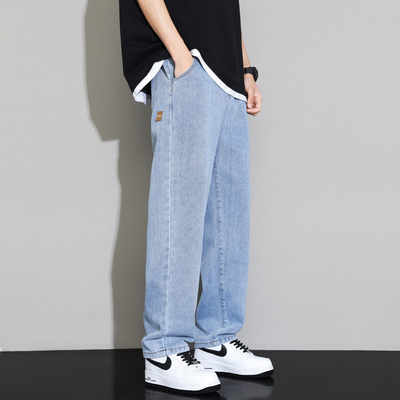 Loose-fit Straight-leg Mens Trousers