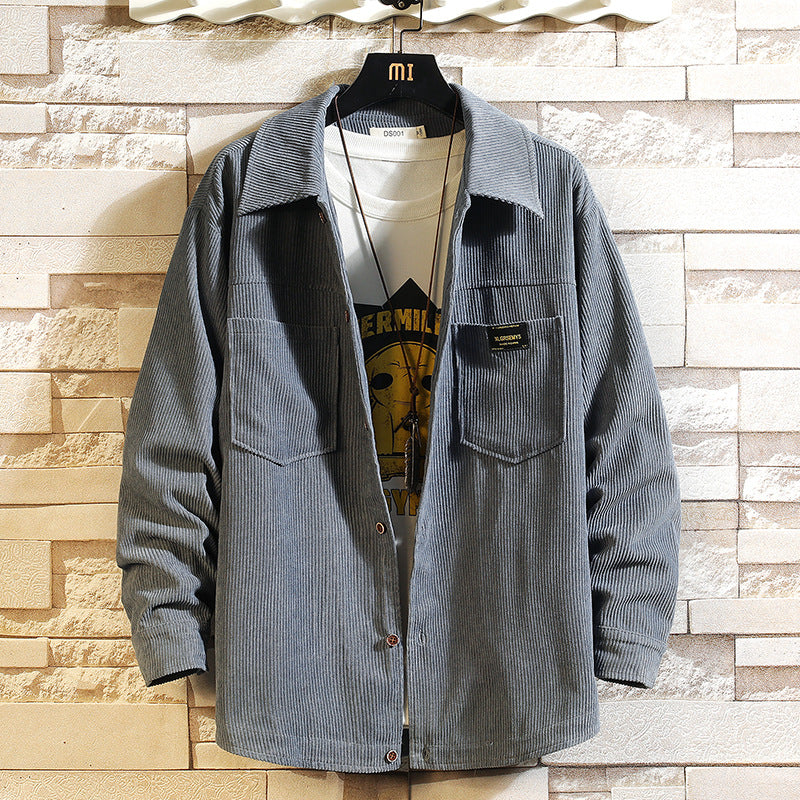 Corduroy Long Sleeve Jacket Men