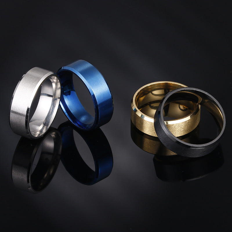Men's Stainless Steel Matte Ring