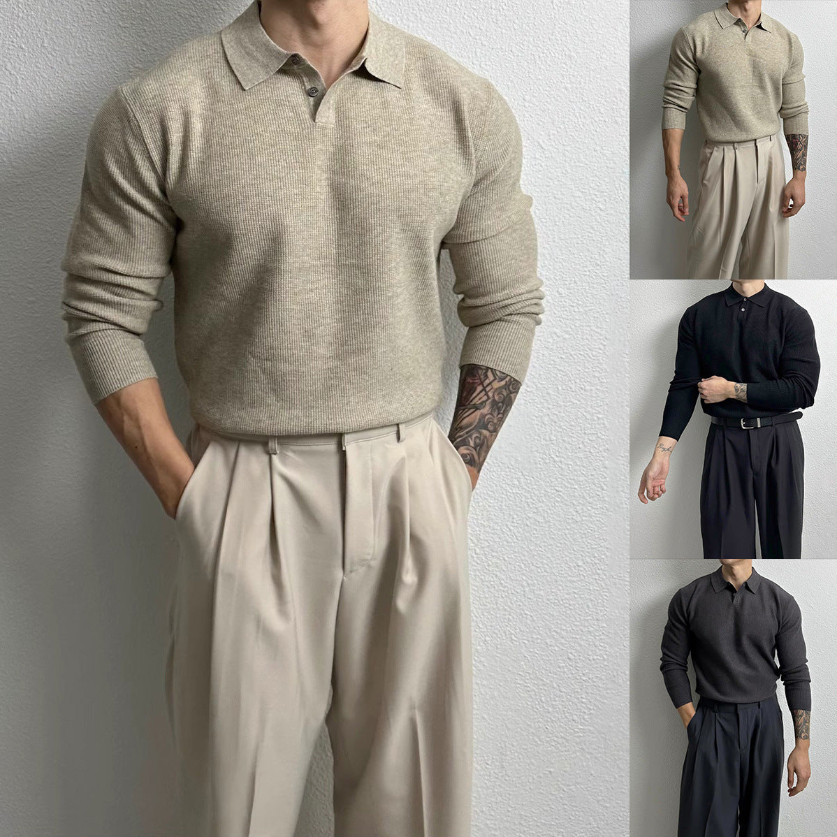 Mens British-style Business Slim-fit Sweater