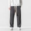 Mens Corduroy Trendy Pants With Braided Drawstring