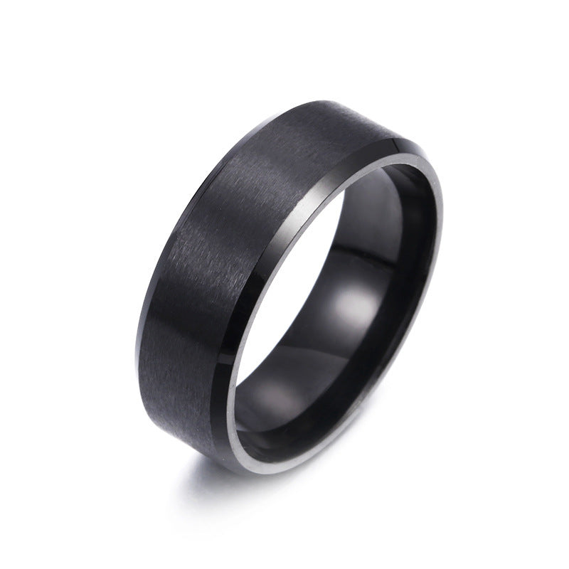 Men's Stainless Steel Matte Ring