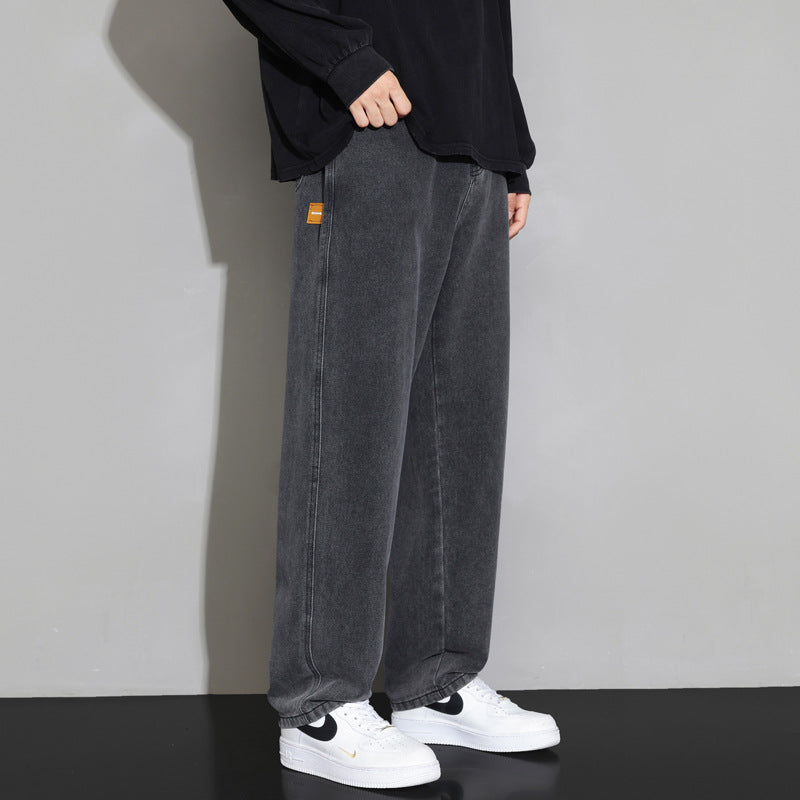 Loose-fit Straight-leg Mens Trousers
