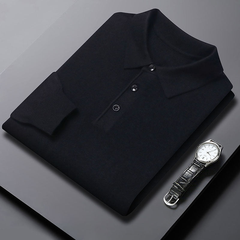 New Winter Mens Polo-Neck Knitted Sweater