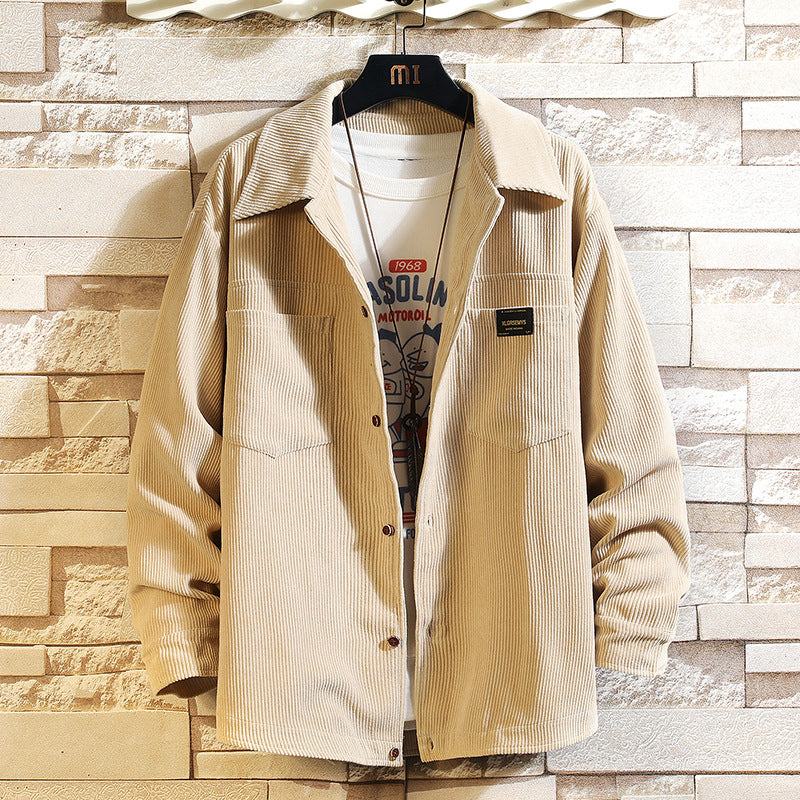 Corduroy Long Sleeve Jacket Men
