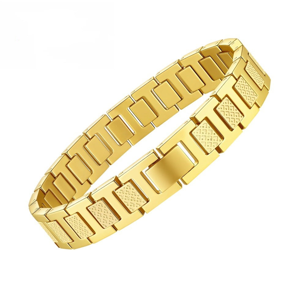 Advanced Patterned Germanium Stone Magnetic Therapy Bracelet