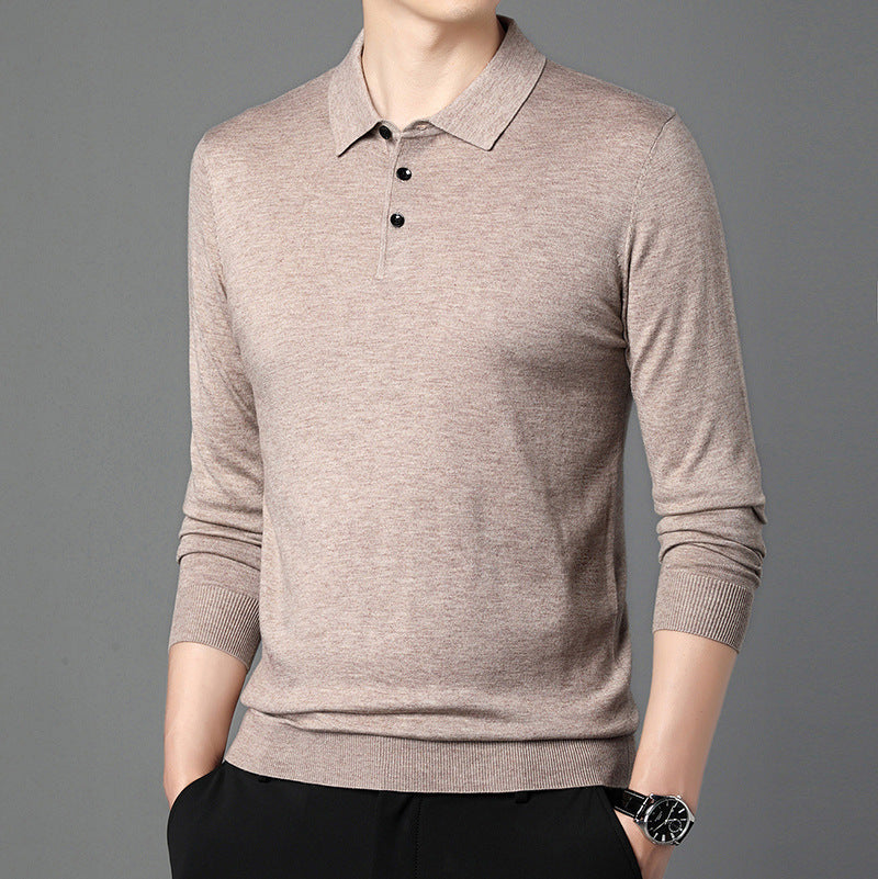 New Winter Mens Polo-Neck Knitted Sweater