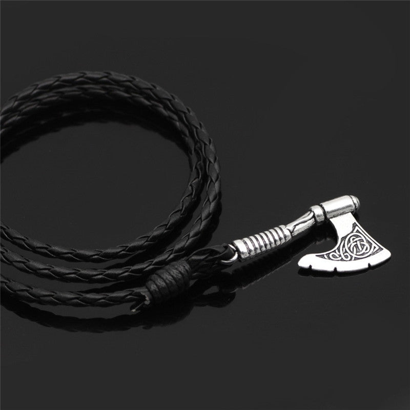 Men Casual Axe Leather Multi-layer Bracelet