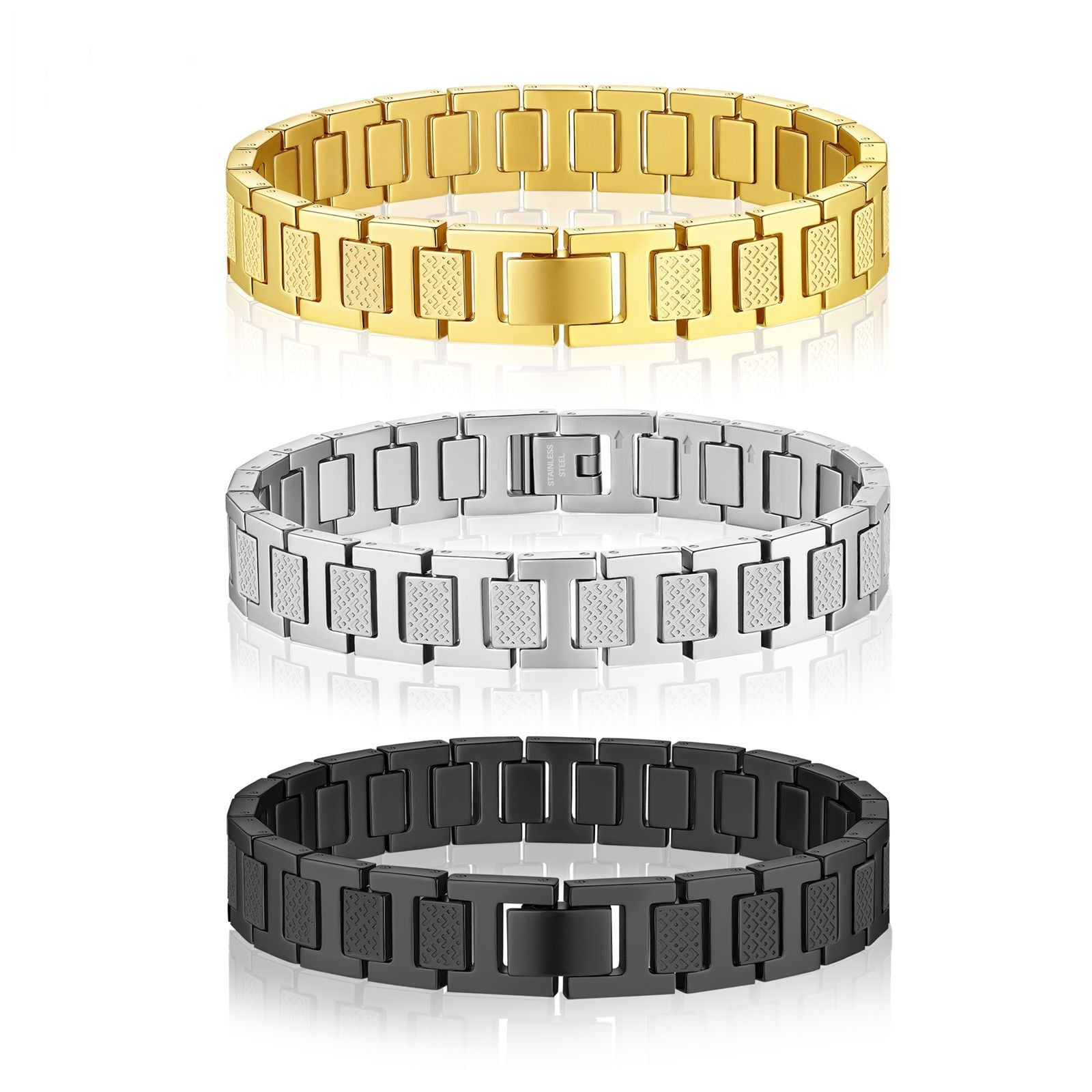 Advanced Patterned Germanium Stone Magnetic Therapy Bracelet