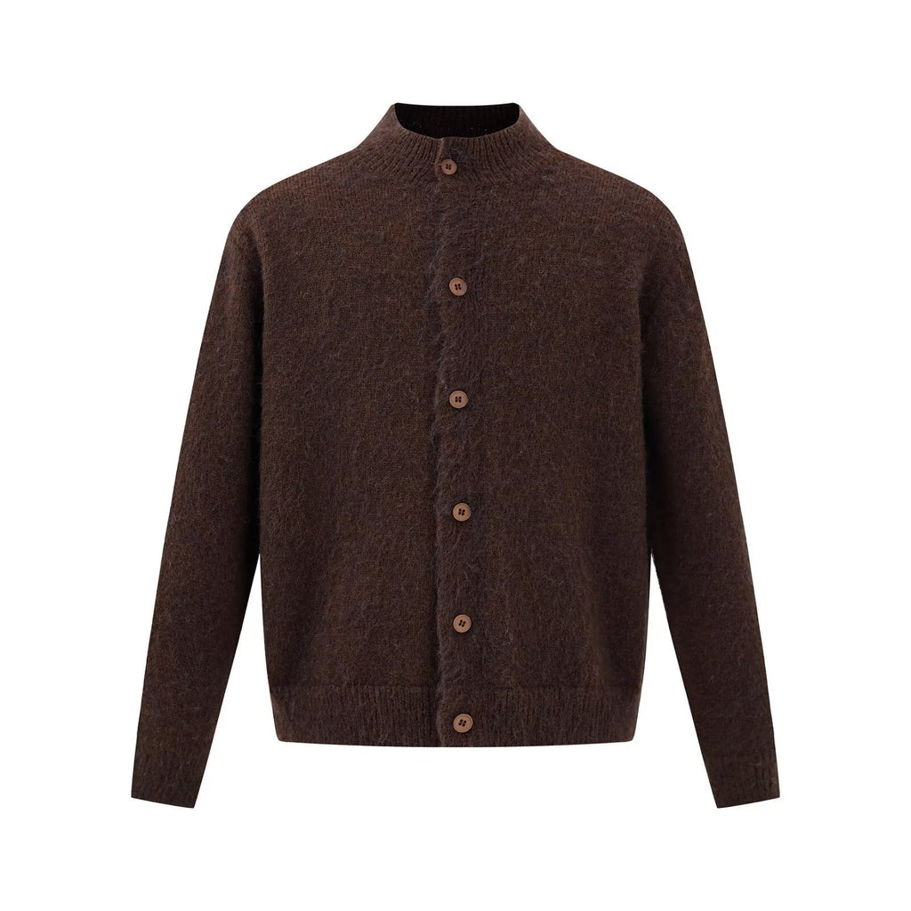 Mens Casual Halfcollar Buttonup Cardigan Sweater