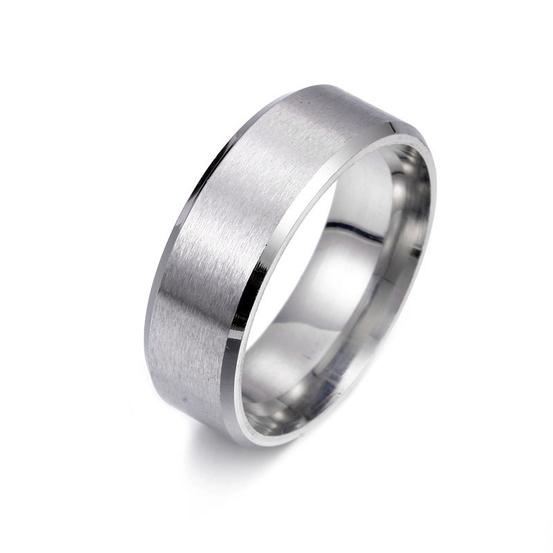 Men's Stainless Steel Matte Ring