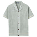 Mens Summer Casual Hollow-Out Knit Top