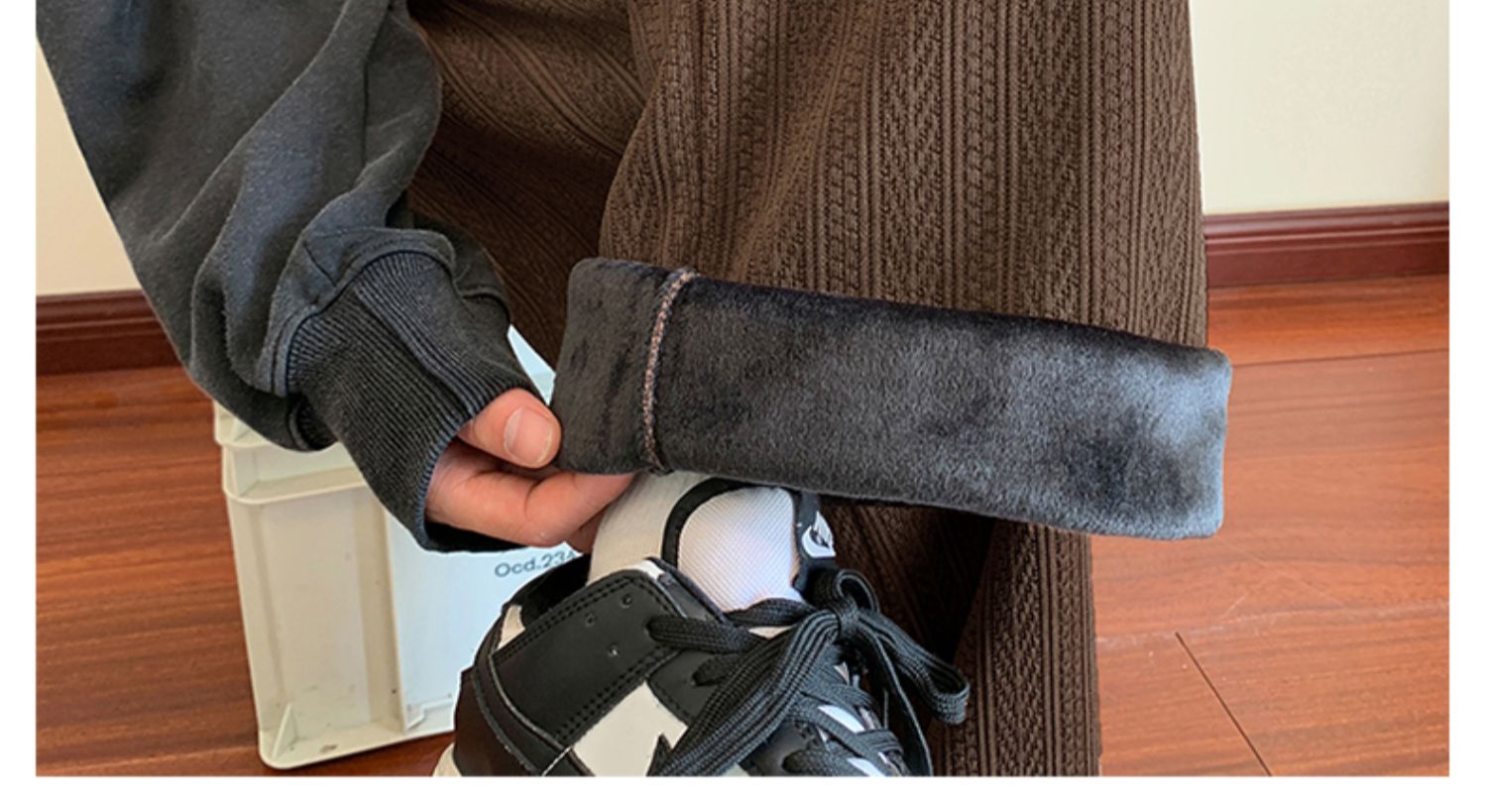 Mens Plush Warm Pants For Winter Thermal Loungewear With Soft Plush Lining And Stretchy Fabric