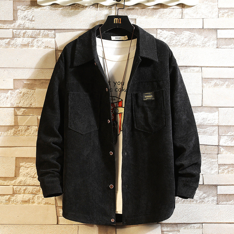 Corduroy Long Sleeve Jacket Men