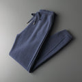 Fall Winter Men Solid Color Cashmere Pants