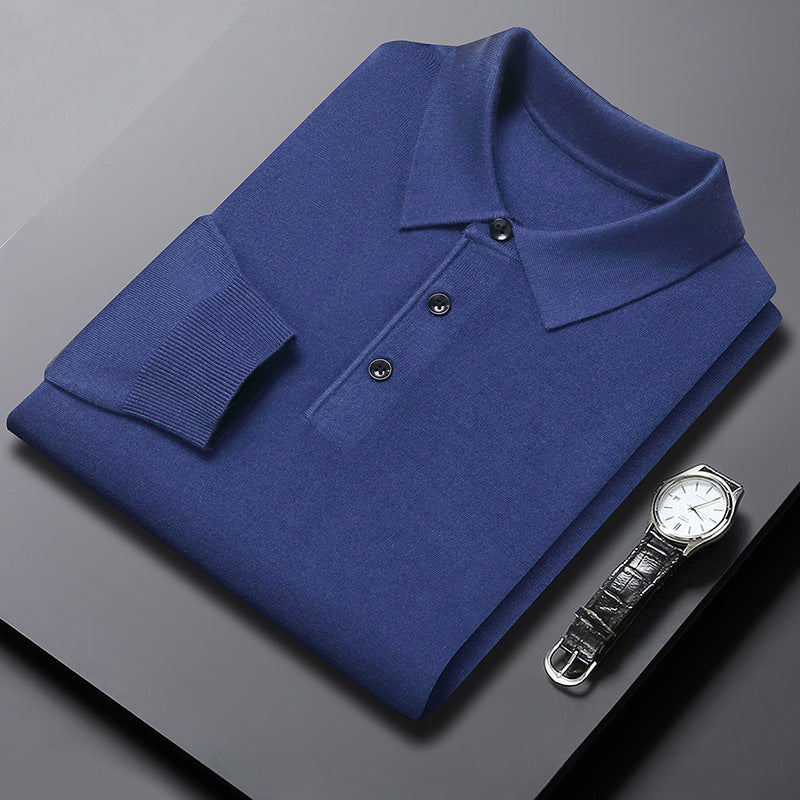 New Winter Mens Polo-Neck Knitted Sweater